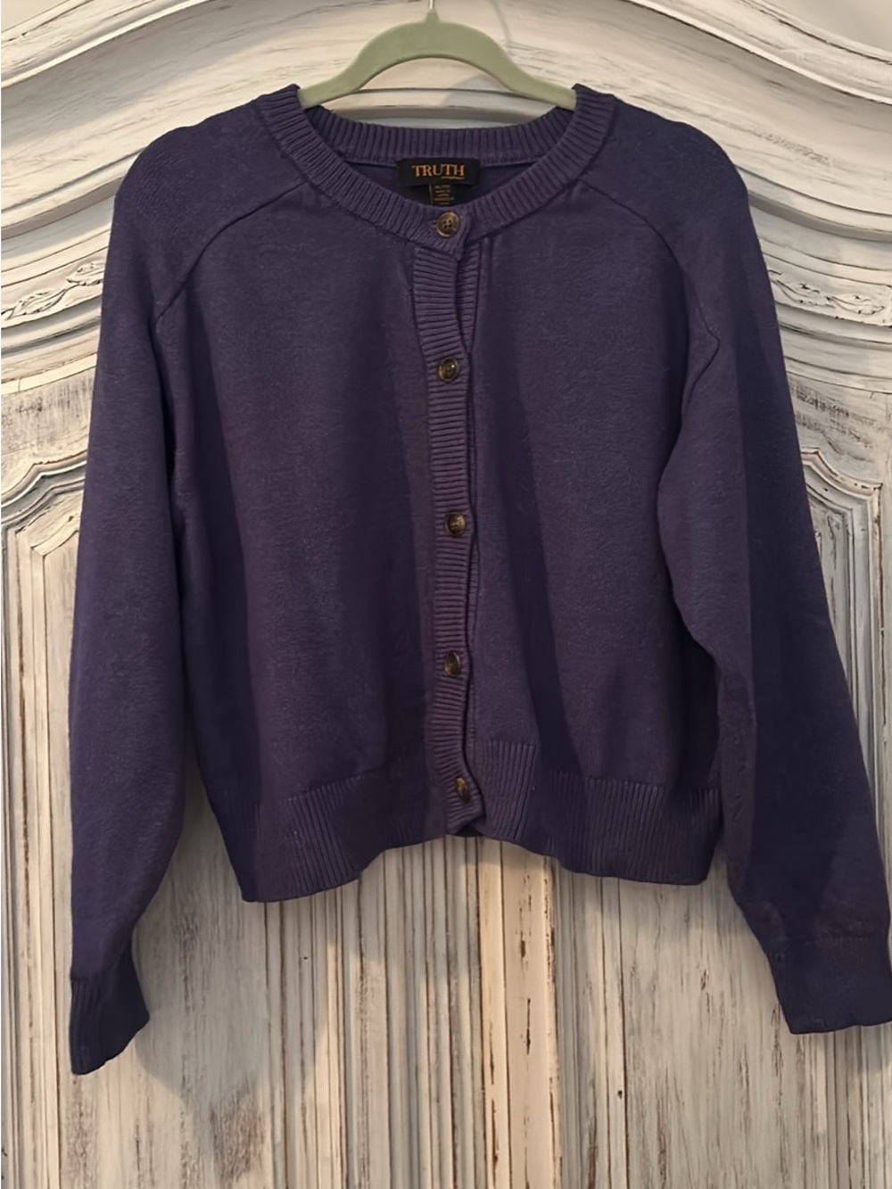 Truth Deep Bluish Purple Button-Front Women's Cardigan